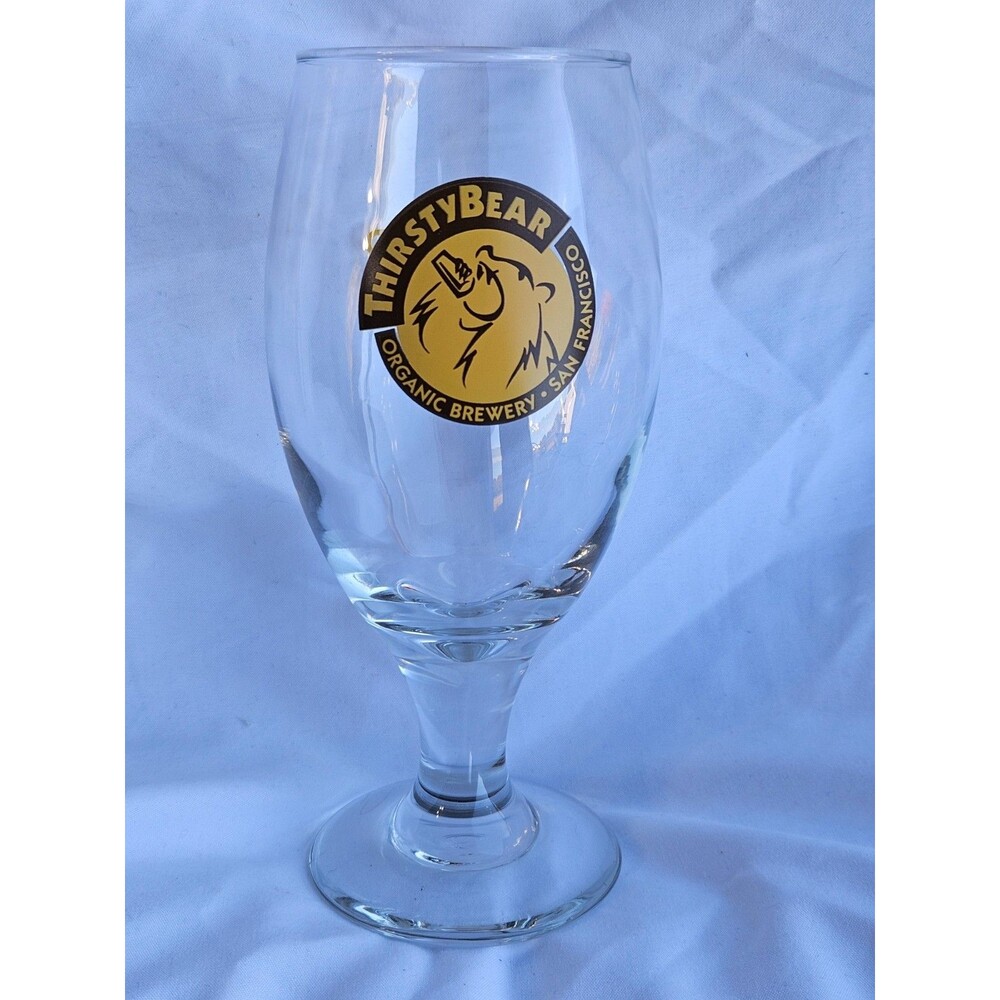 THIRSTY BEAR BREWING COMPANY BEER GLASS/Chalice SAN FRANCISCO California !